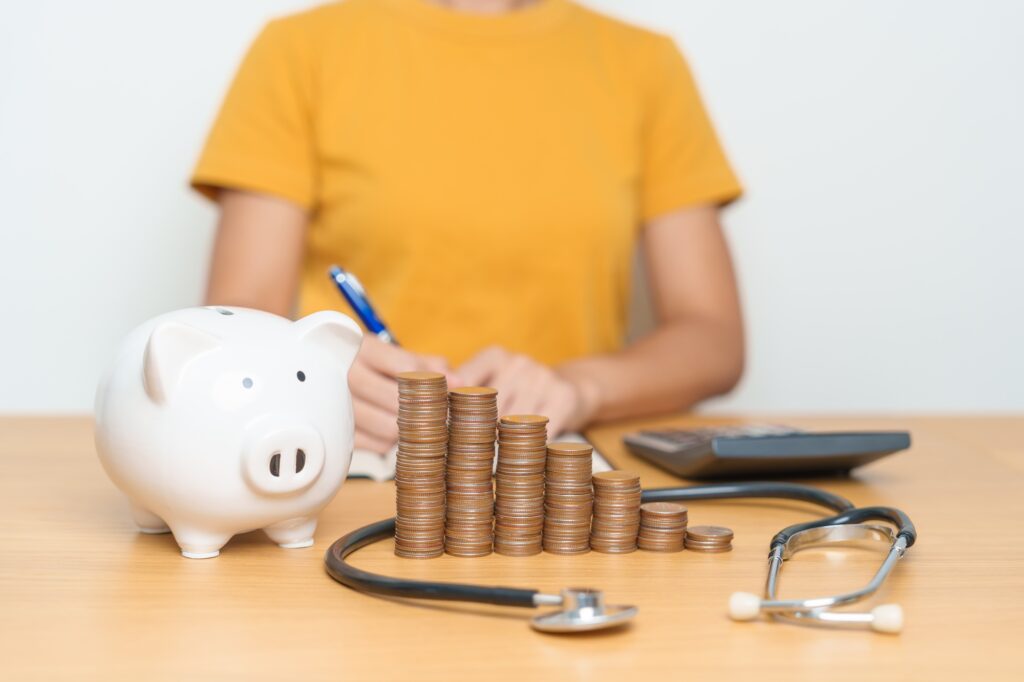 Money Saving, Health Insurance, Medical, Donation and Financial concepts.